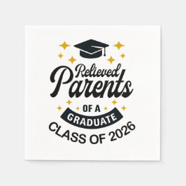 Servilleta De Papel Padres aliviados de graduado divertida graduación 