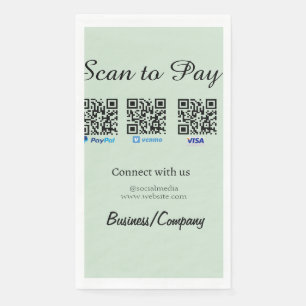 Servilleta De Papel paga con paypal venmo visa tarjeta código QR redes