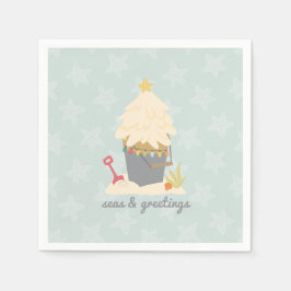 Servilleta De Papel Pail de arena para Navidades de playa