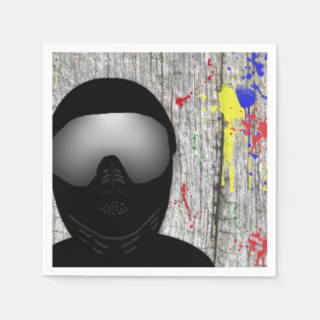 Servilleta De Papel Paintball Fiesta Papel Cocktail Napkin (Anverso)