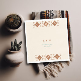 Servilleta De Papel País Cowboy Boda de Terracotta Desierto Occidental