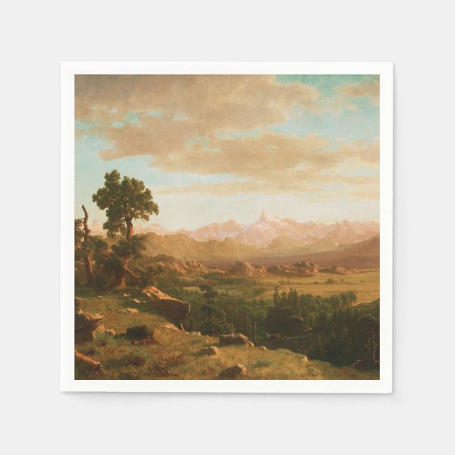 Servilleta De Papel País del río Wind – Albert Bierstadt (Anverso)