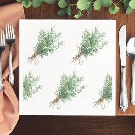 Servilleta De Papel País francés Rosemary Rústico Boda Napkin