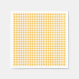 SERVILLETA DE PAPEL PAÍS RÚSTICO AMARILLO GINGHAM NAPKIN