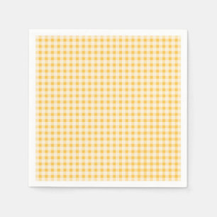 SERVILLETA DE PAPEL PAÍS RÚSTICO AMARILLO GINGHAM NAPKIN