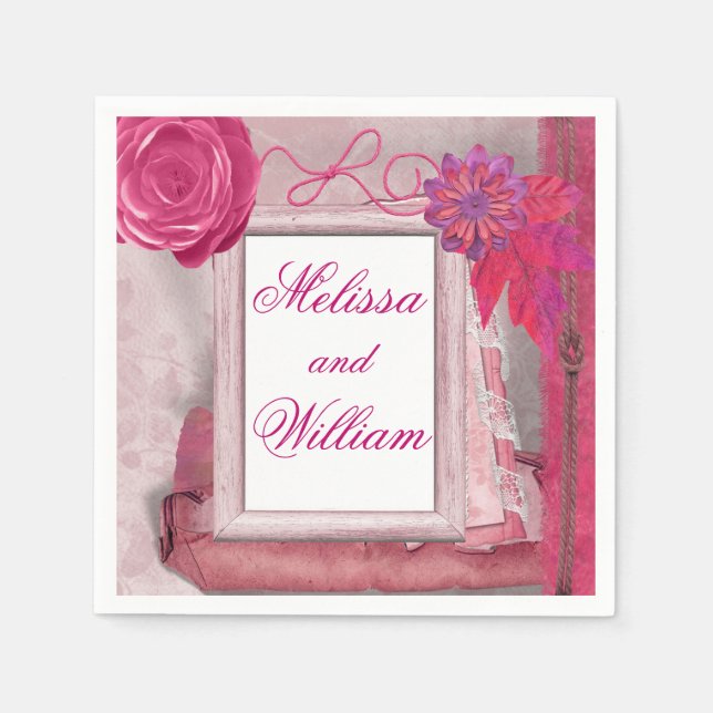 Servilleta De Papel País Rústico Hermoso Púrpura (Anverso)