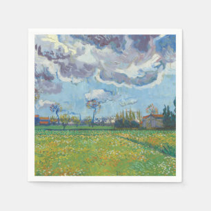 Servilleta De Papel Paisaje bajo la tormenta Sky Vincent Gogh