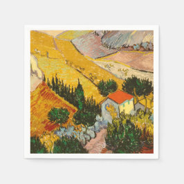 Servilleta De Papel Paisaje con House y PloughmaVincent van Gogh