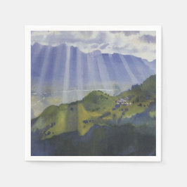 Servilleta De Papel Paisaje de montaña en Suiza (Serebriakova)