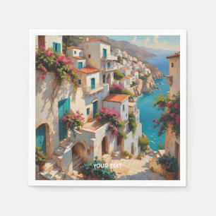 Servilleta De Papel Paisaje de pintura de aceite suave