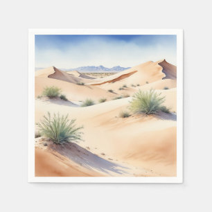 Servilleta De Papel Paisaje del desierto tranquilo con dunas suaves