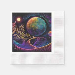 Servilleta De Papel Paisaje del planeta alienígena