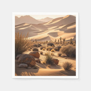 Servilleta De Papel Paisaje desértico al atardecer