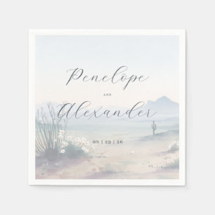 Servilleta De Papel Paisaje Desértico Pastel Soñador