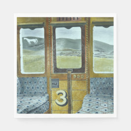 Servilleta De Papel Paisaje en tren (por Eric Ravilious)