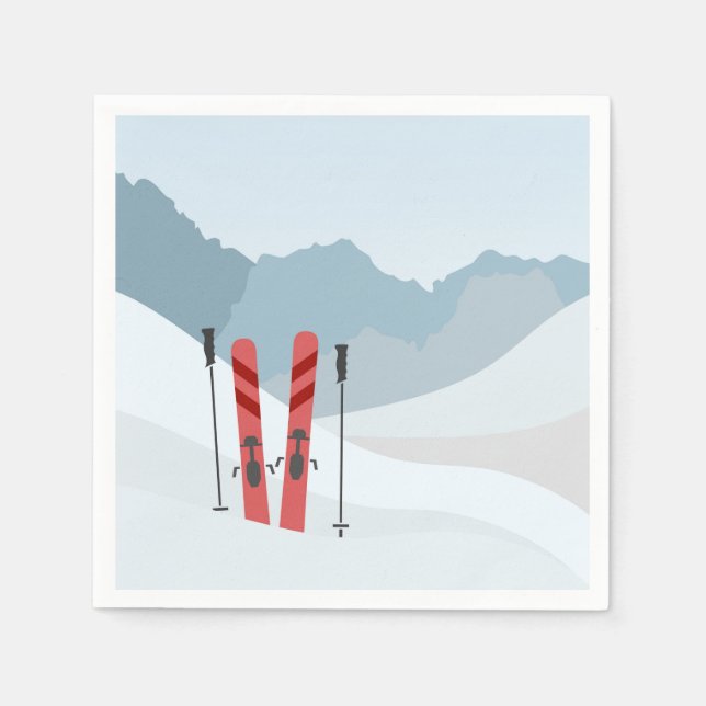 Servilleta De Papel Paisaje invernal (Anverso)