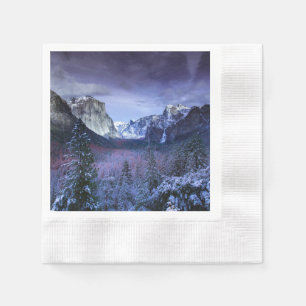 Servilleta De Papel Paisaje invernal de Yosemite California nevado