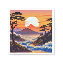 Paisaje japonés del sol