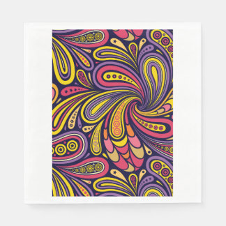 Servilleta De Papel Paisaje morado y amarillo