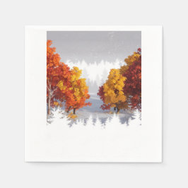 Servilleta De Papel Paisaje otoñal