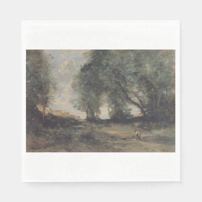 Servilleta De Papel Paisaje (por Camille Corot) (Anverso)