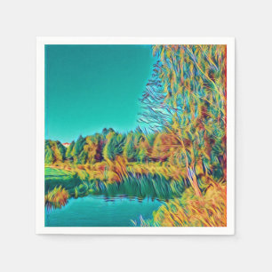 Servilleta De Papel Paisaje rural Original Papel de arte Napoleón