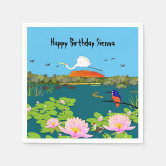 Servilleta De Papel Paisaje tropical del norte de Australia colorido