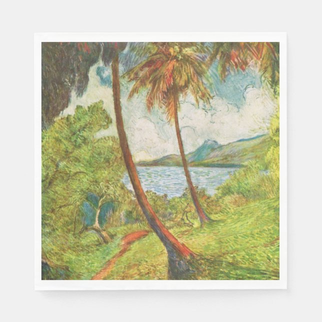 Servilleta De Papel Paisaje tropical en Martinica (Charles Laval) (Anverso)