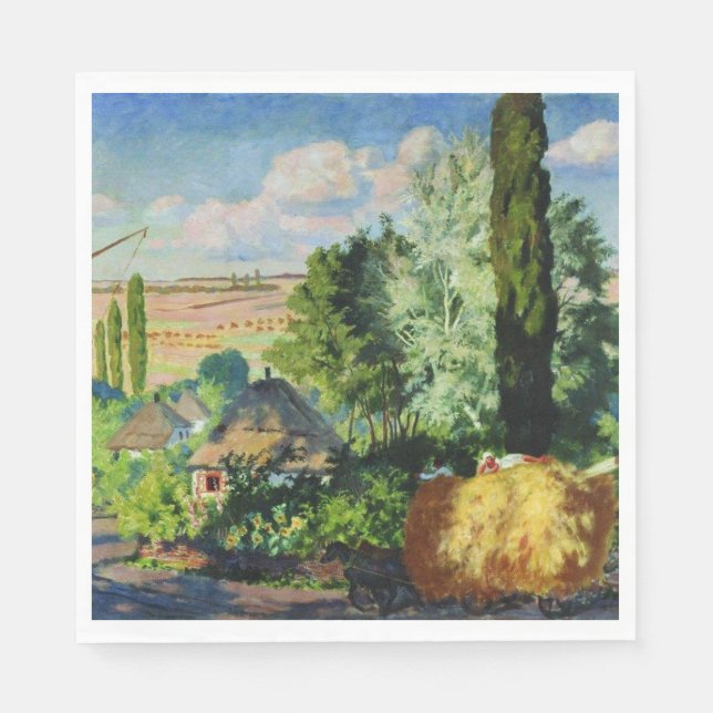 Servilleta De Papel Paisaje ucraniano (granjas rurales) (arte de Ucran (Anverso)