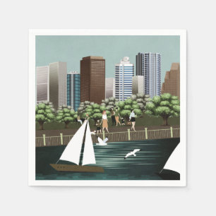 Servilleta De Papel Paisaje urbano