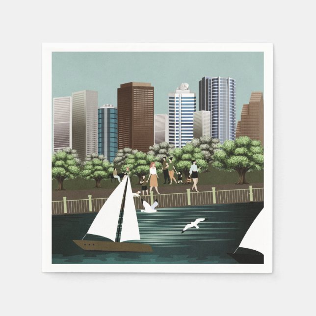 Servilleta De Papel Paisaje urbano (Anverso)