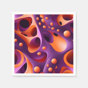 Servilleta De Papel Paisaje violento morado y Naranja