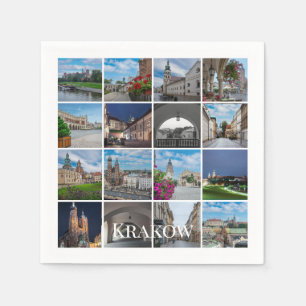Servilleta De Papel Paisajes del casco antiguo de Cracovia, Polonia