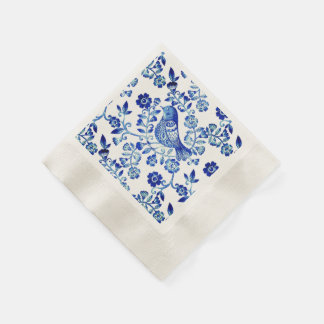 Servilleta De Papel Pájaro azul de Delft 🐦 floral País Francés Sctoll