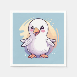 Servilleta De Papel pájaro blanco