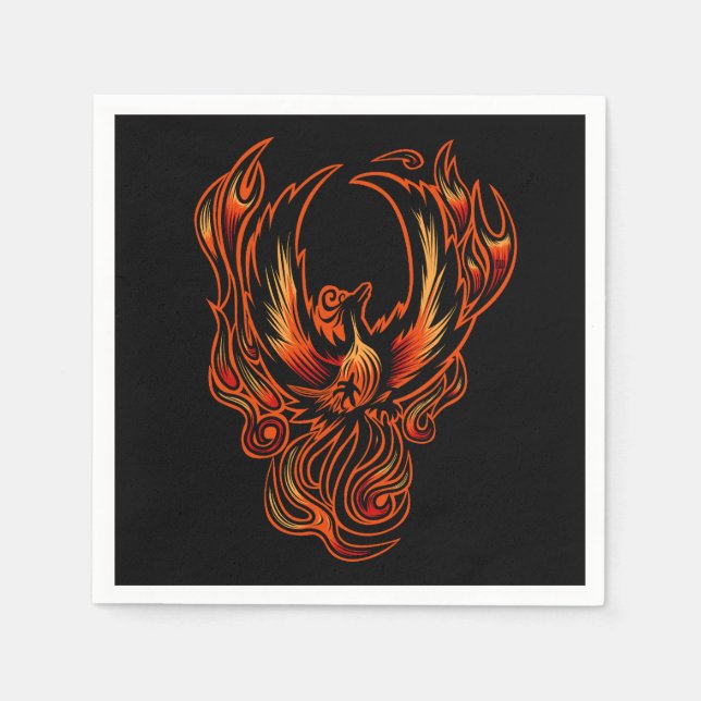 Servilleta De Papel Pájaro De Fuego (Anverso)