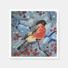 Servilleta De Papel pájaro navidad