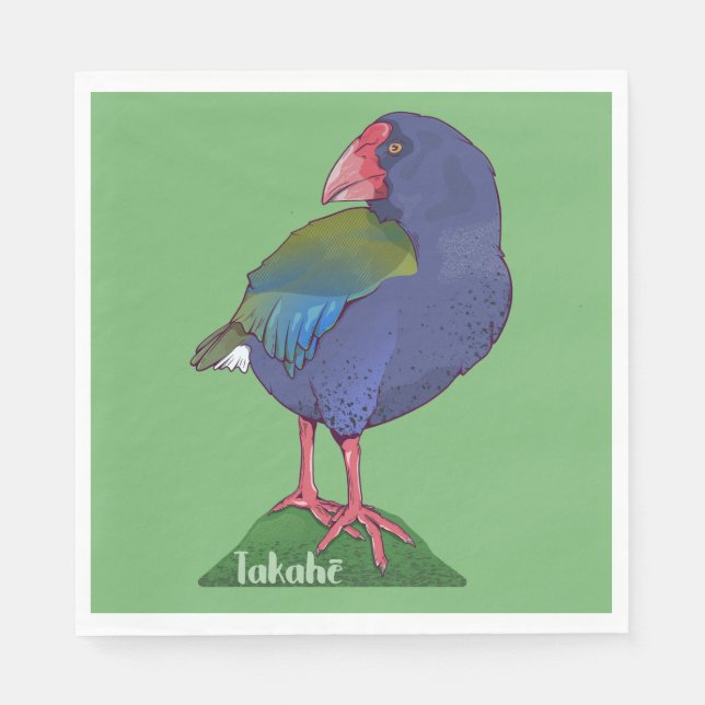 Servilleta De Papel Pájaro Takahe NZ (Anverso)
