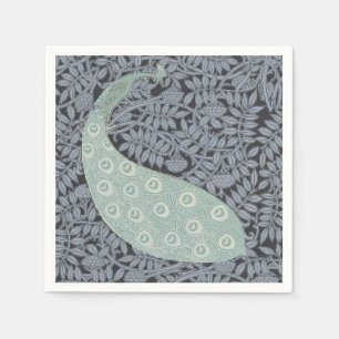 Servilleta De Papel Pájaro Vintage clásico de Peacock Art Nouveau