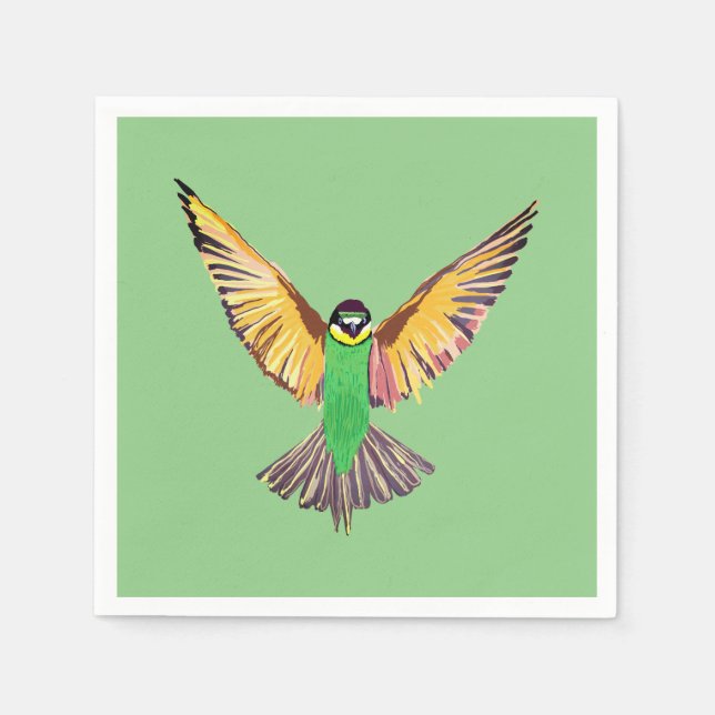 Servilleta De Papel Pájaro volador (Anverso)