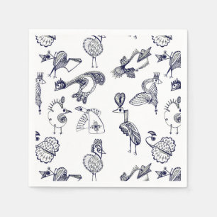 Servilleta De Papel Pájaros hembra de café