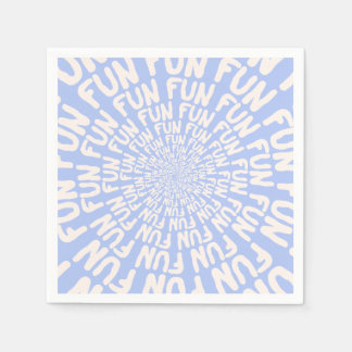 Servilleta De Papel Palabra divertida repetir espiral crema lila púrpu