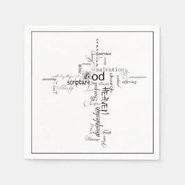 Servilleta De Papel palabras cristianas toallas de papel cruzado