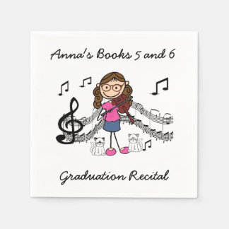 Servilleta De Papel Palabras de papel del reproductor de violines de l