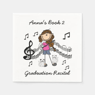 Servilleta De Papel Palabras de papel del reproductor de violines de l