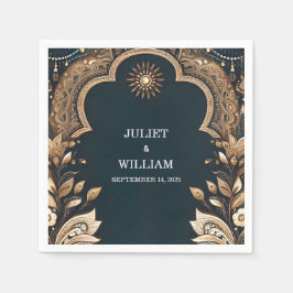 Servilleta De Papel Palacio Hindi Henna Mehndi Boda de estilo indio