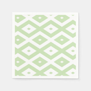 Servilleta De Papel Pale green and white diamond pattern