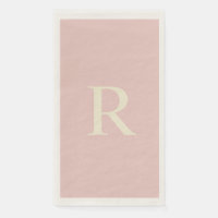 Pale Pink and Cream Pastel Monogrammed 
