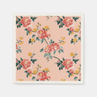 Servilleta De Papel Pale Pink Chinoiserie Floral