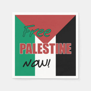 Servilleta De Papel Palestina Libre ahora bandera palestina